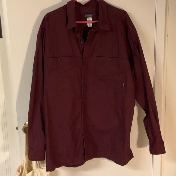 Patagonia Other - Vintage Patagonia Work Shirt/Coat- Maroon Organic Cotton